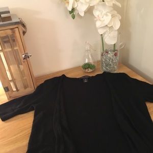WHBM Short Sleeve Black Cardigan